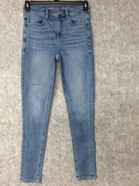 American Eagle Next Level Stretch Jeans Womens Size 4R Super High Rise Jegging